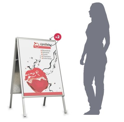 Plakatständer A-Board silber